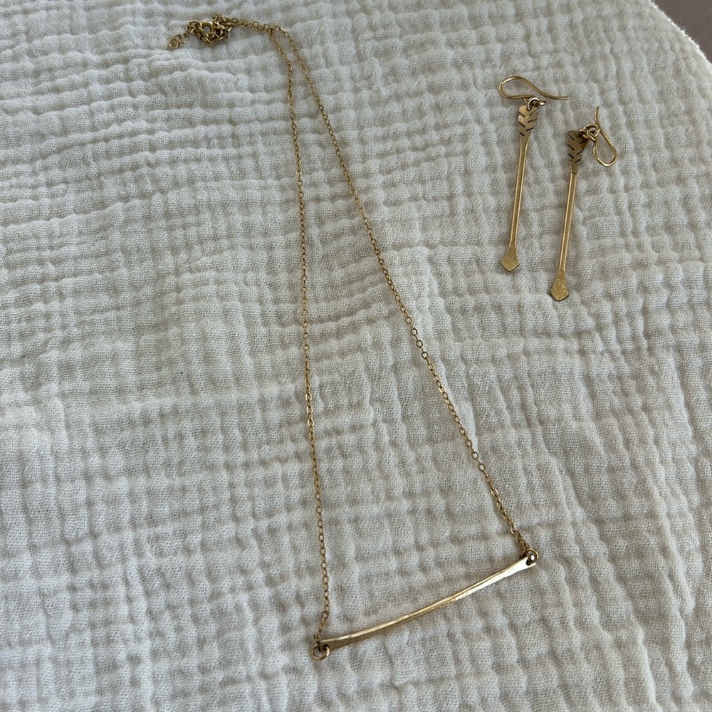 Matching earring and necklace set
